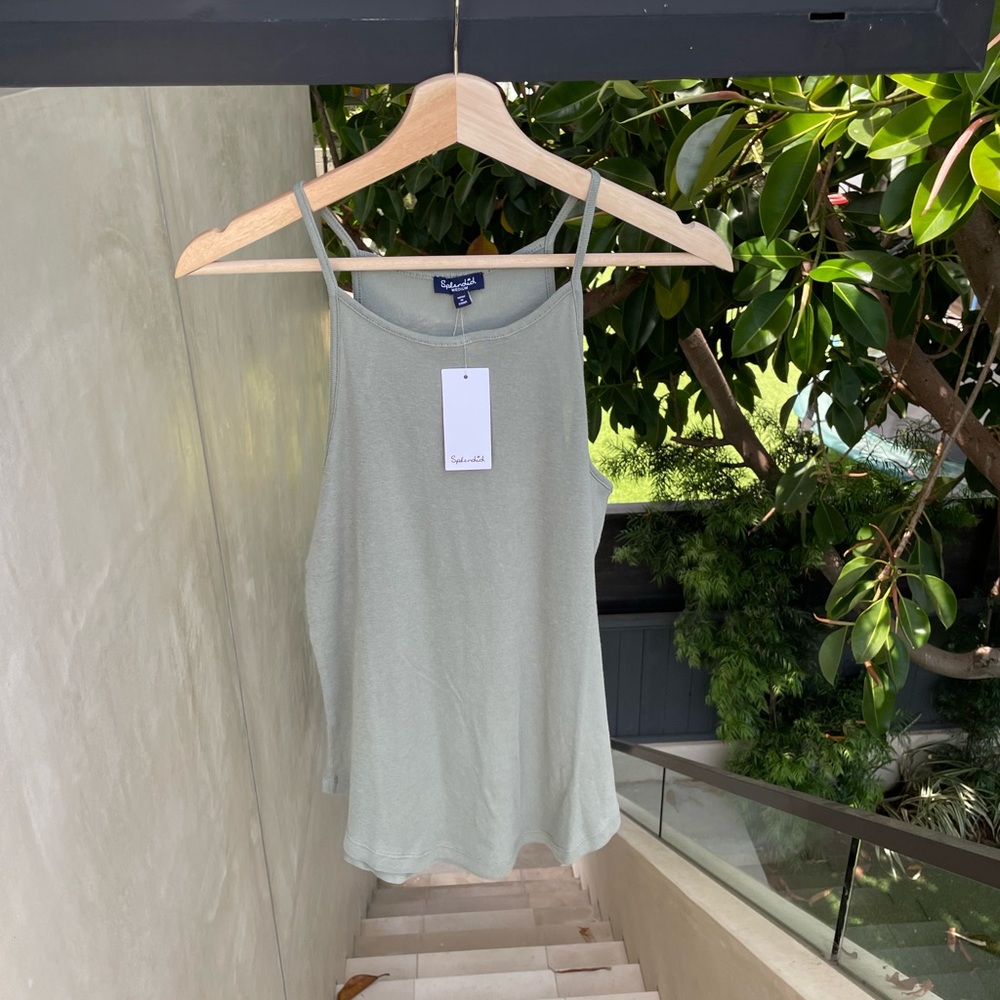 ๐ splendid high neck tank in sage - Picture 3 of 11